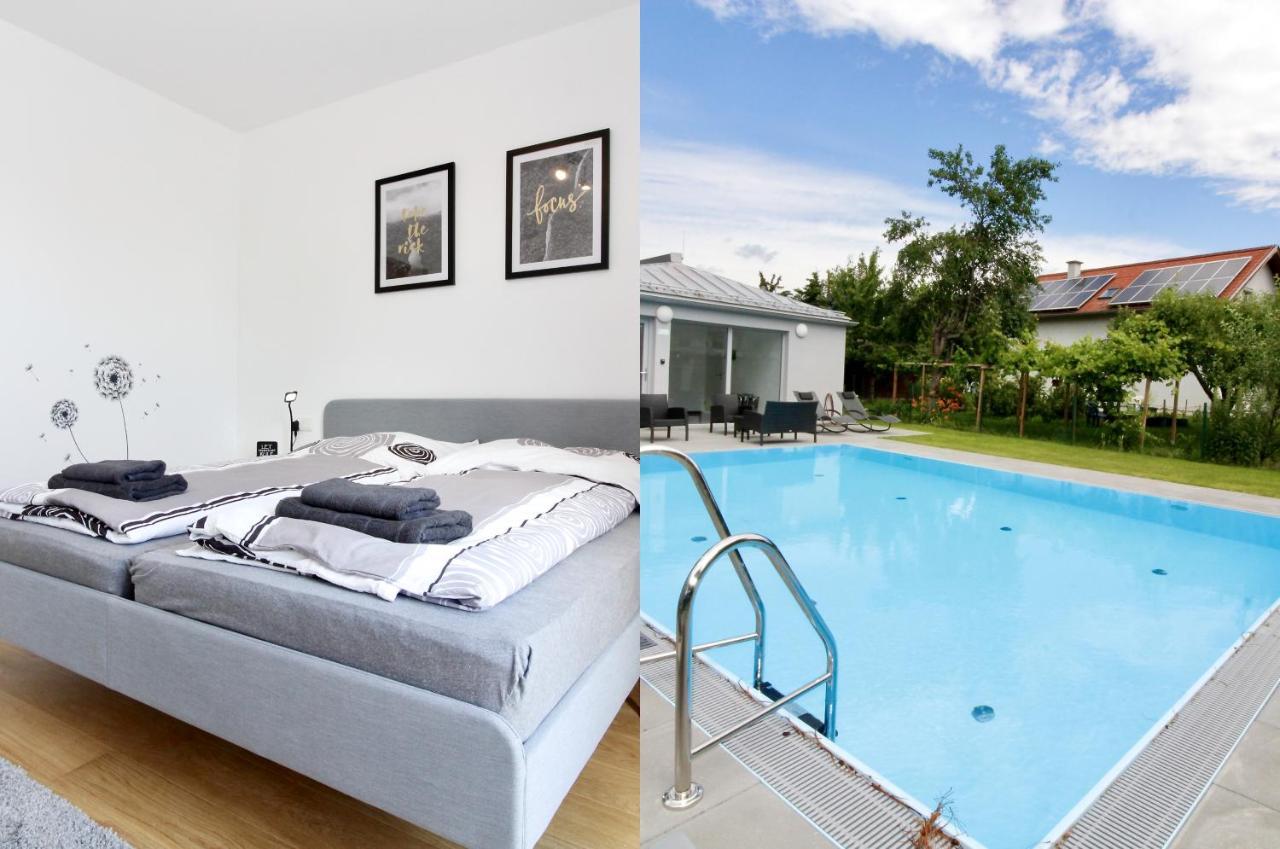 Modern Balcony With Pool Close To In 